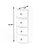 Atlantic 11" W Solid Wood Cylindrical Nightstand with 4 Drawers-1226590584