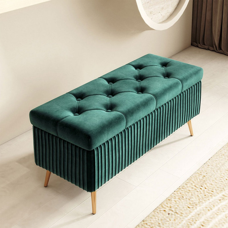 Banc rembourré vert, Vert