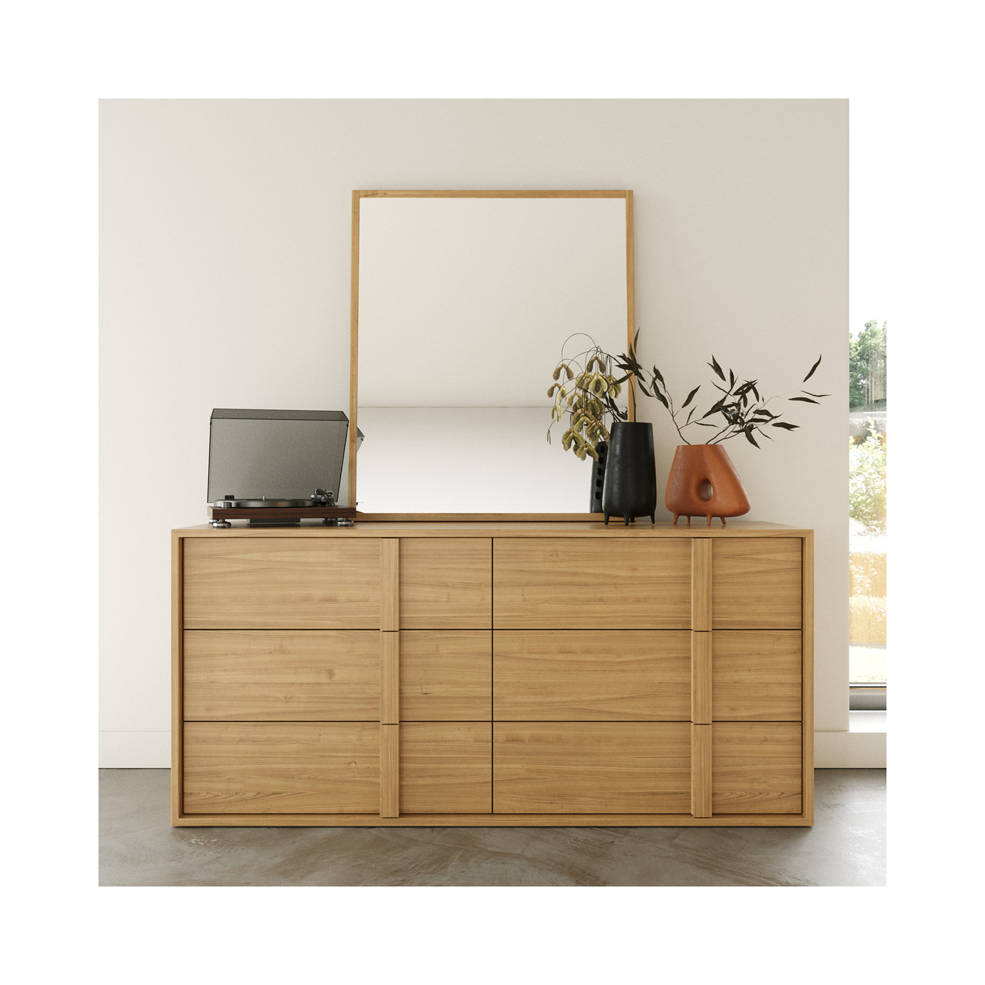 Alvarez 5 - Piece Bedroom Set, Queen, Oak