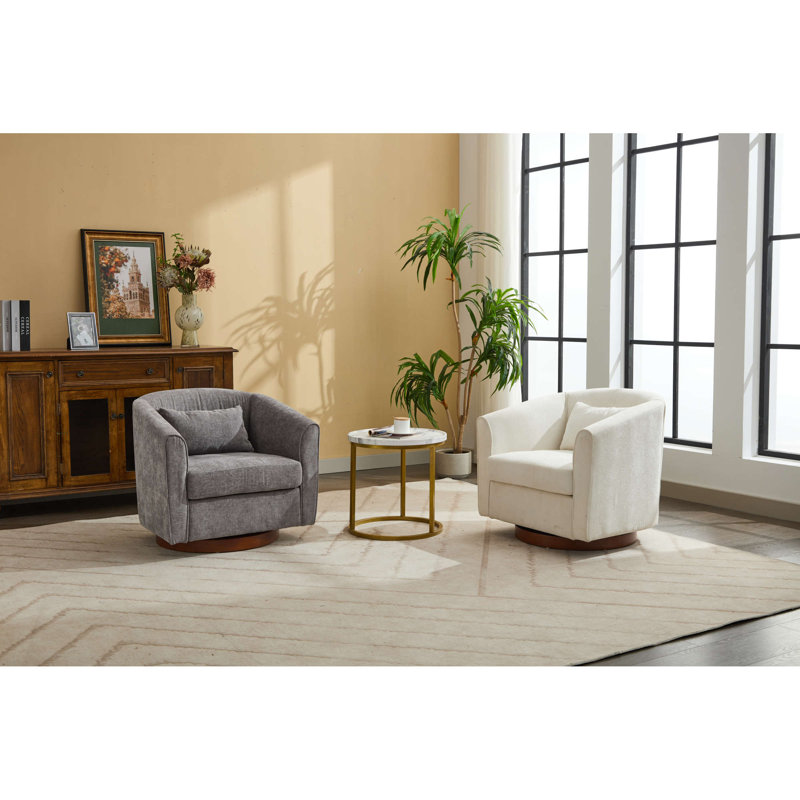 de salon moderne pivotant en chenille