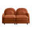 Cloud Comfort Sofas Teddy 2 Seater, Modern Curved Loveseat For Home