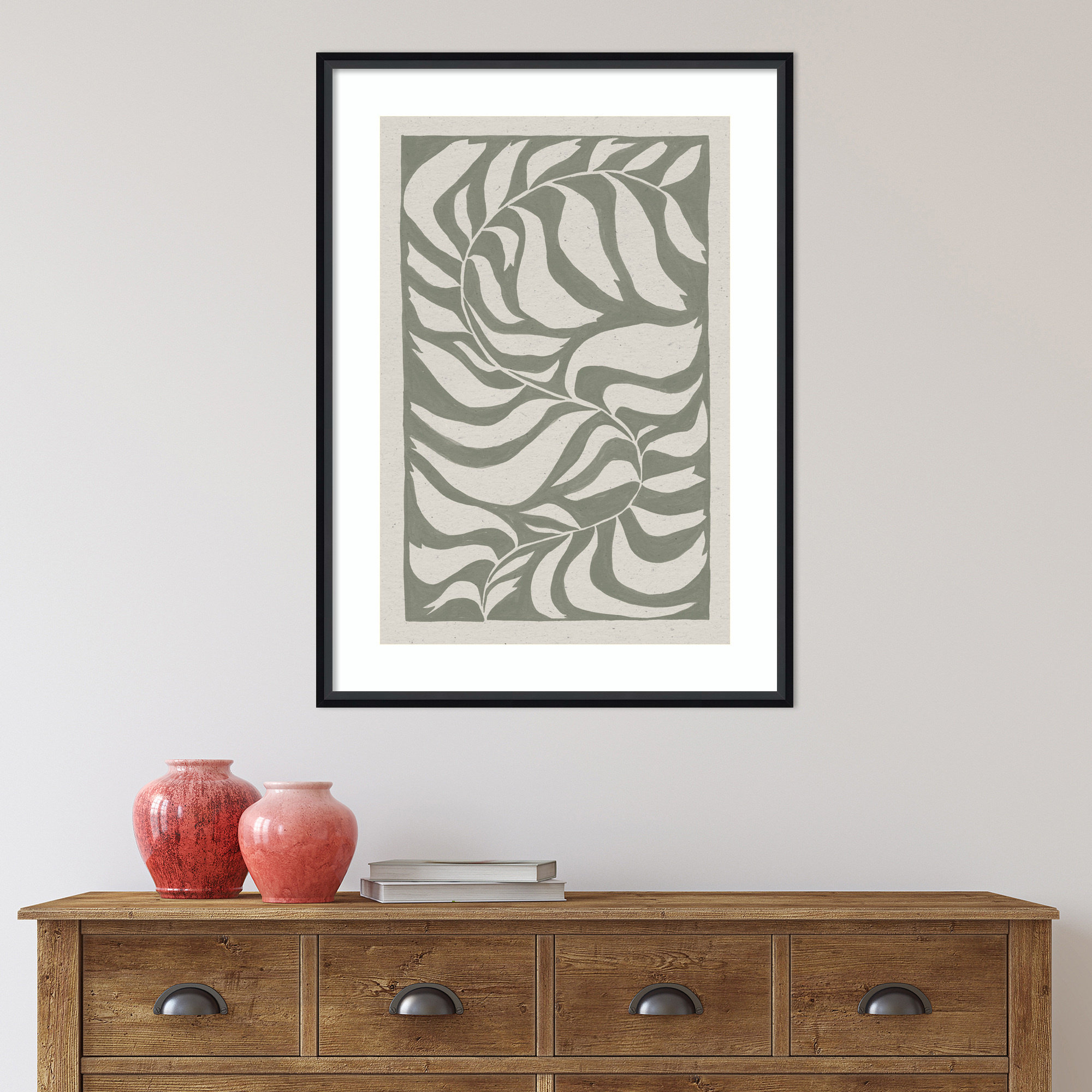 Winding Vine by Moira Hershey, 21" H x 16" W x 2" D, Black