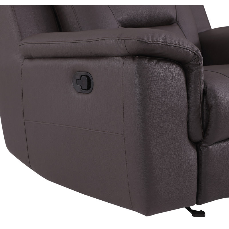Fauteuil inclinable moderne en cuir Global United, Brun