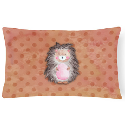 Coussin lombaire en aquarelle hedgehog