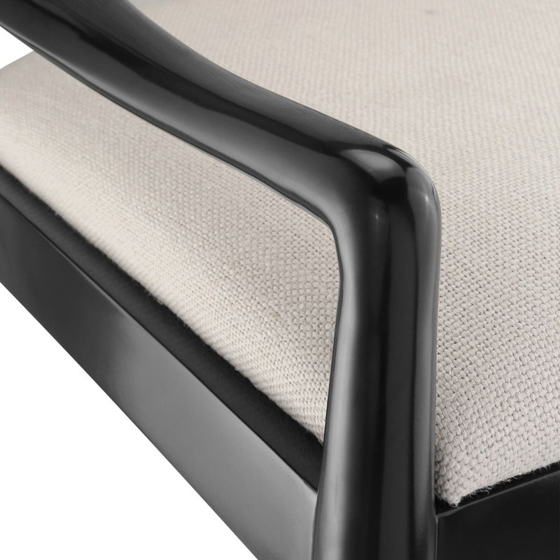 Veronika Linen Armchair, Black