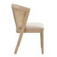 Chaise de salle à manger Cayli de style néoclassique moderne en rotin avec dossier incurvé et structure en hévéa massif-135068440-135068443