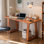 Bureaux rectangulaires en bois massif Burlywood