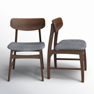 Gantz Upholstered Solid Wood Dining Chair (Set of 2)