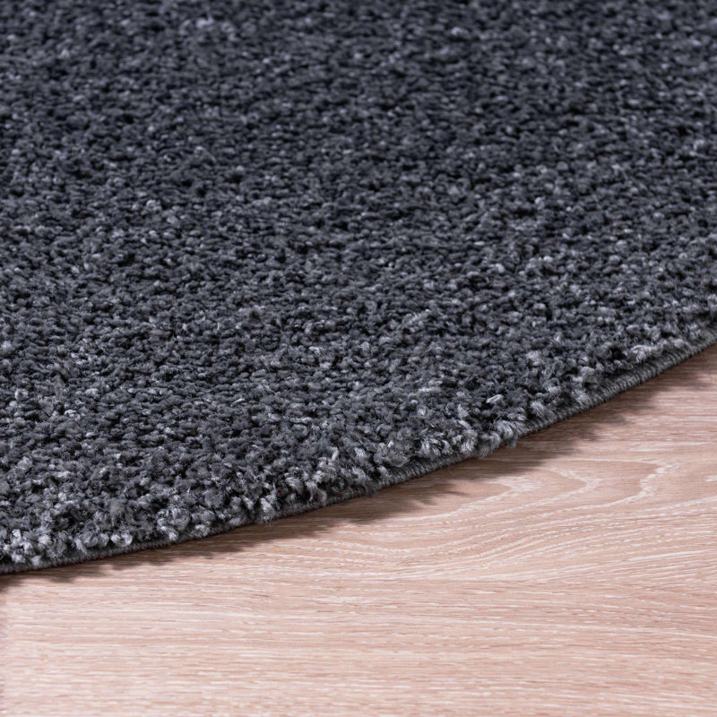 Tapis décoratif, Dark Grey, Rond 6 pi 1 po