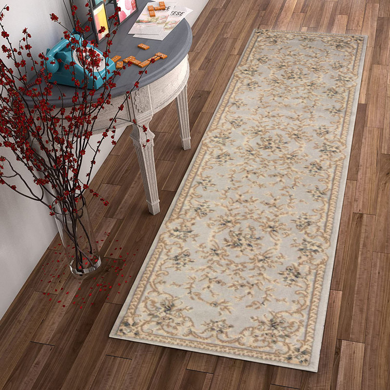 Vianney Oriental Slate Area Rug, Runner 2' x 7'7", Light Gray