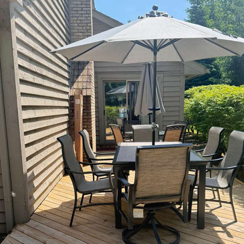 Parasol de table gris 108 po Siobhon, Gris
