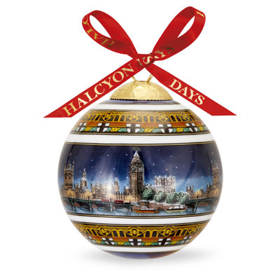Ornaments 3'' Handmade Ceramic / Porcelain Scenic & Cityscapes Ball Ornament