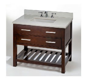 Priva 36" Single Bathroom Vanity Base Only, Dark Cherry