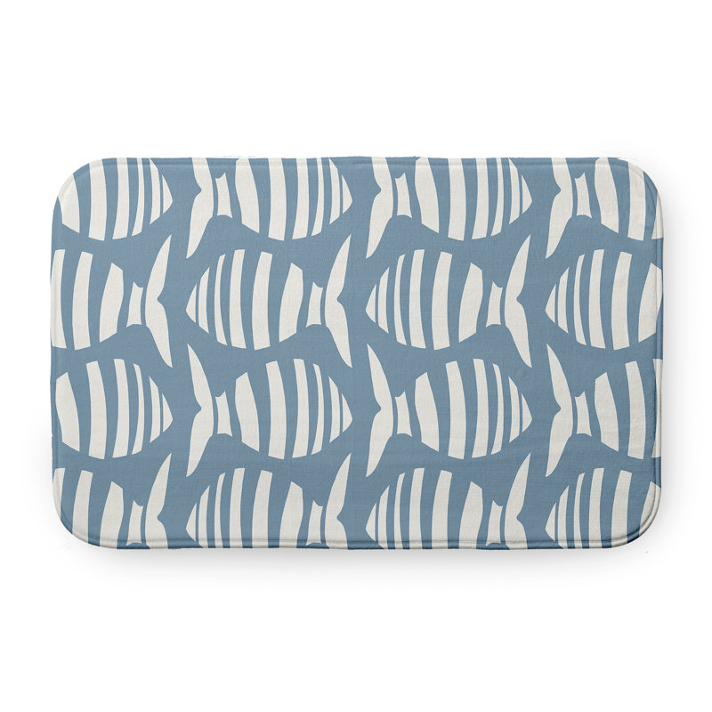 Tapis de bain Sail Sun and Fun, Bleu, L 21 po x L 34 po