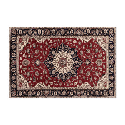 Tapis d'intérieur et d'extérieur rouge Persian