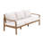Solid Wood Patio Sofa with Cushions-113103517