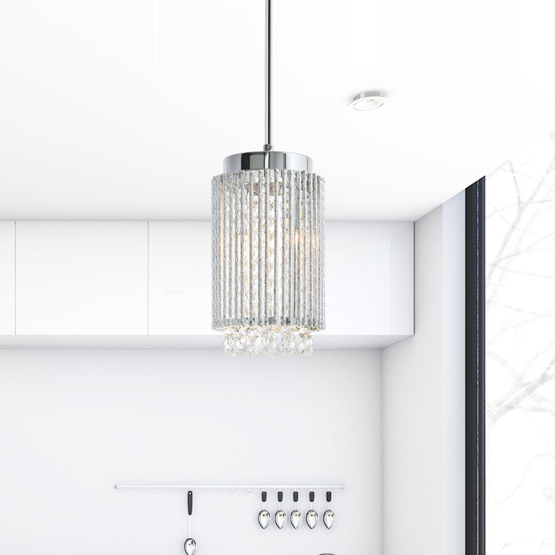 Luminaire suspendu cylindrique unique 2 lumières Batty