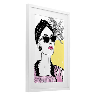 «The Rebel Muse», reproduction sous verre encadrée, design par Andrea Haase