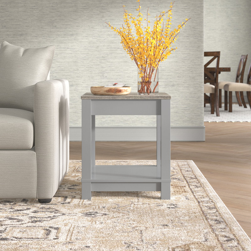 Aaron End Table, Grey