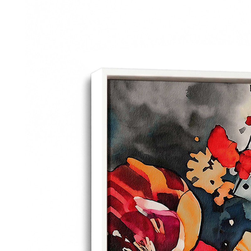 Bold Bloom I, Blanc opaque, Impression encadrée sans passe-partout, H 18,75 po x l 12,75 po