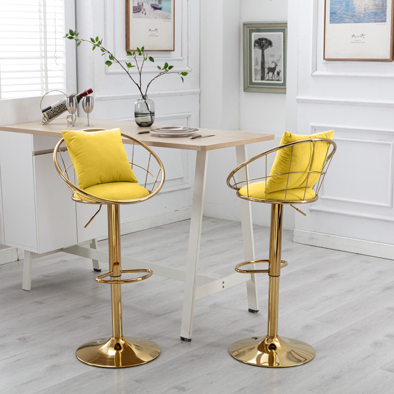 Tabouret de comptoir 23,25 po Nakyra, Yellow