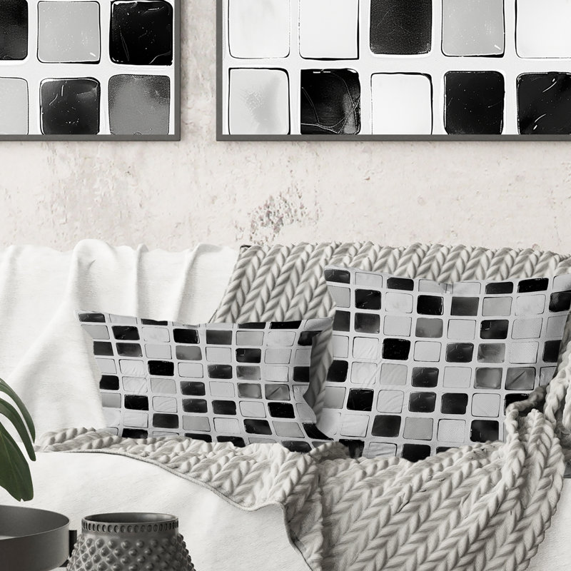 Carreaux noirs Mid-Century Mosaic Tiles II - Mid-Century