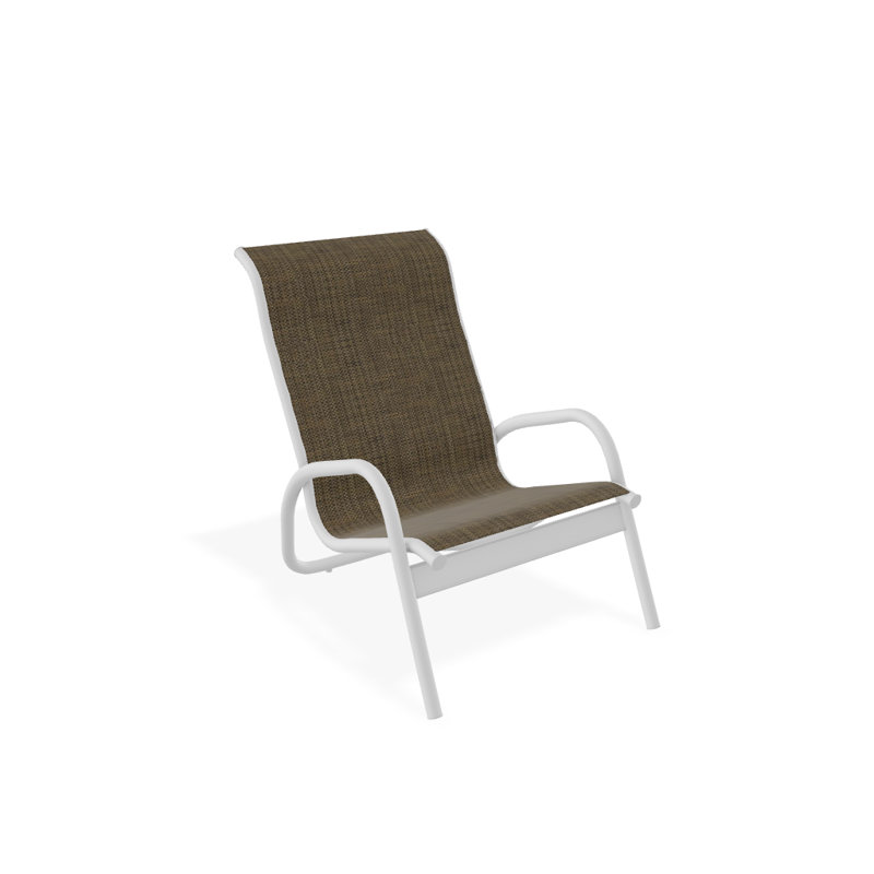 Gardenella Patio Chair, Beacon Taupe Sunbrella®, White