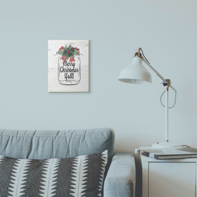 « merry christmas yall mason pot », peinture