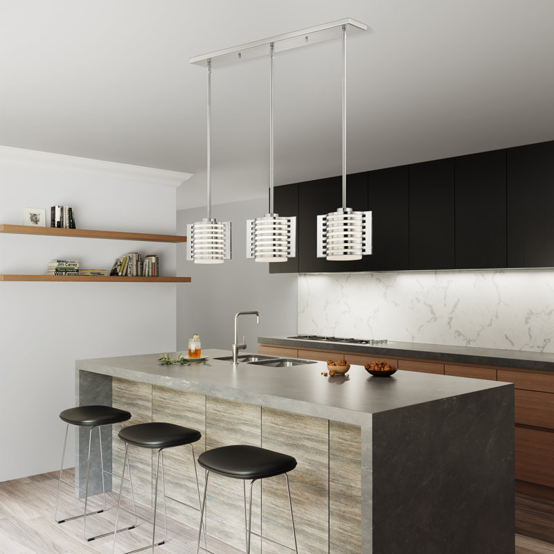 Charlidh 3 - Light Pendant, Brushed Nickel