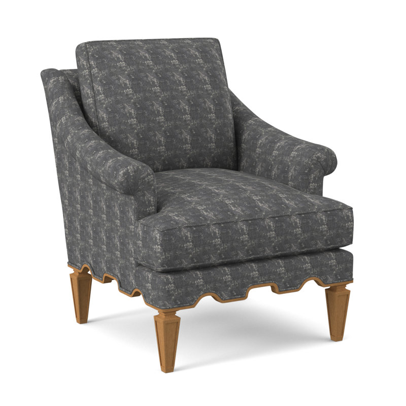 Palm Armchair, Margaret Ebony Polyester Blend, Amber