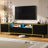 70.9'' Modern TV Stand For Tvs Up To 80 Inches Entertainment Center With 2 Shelves And LED Lights TV Storage Cabinet With 2 Drawers 2 Cabinets And Metal Legs