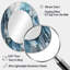 Harmonie bleue abstraite de forme III - grand miroir mural ovale sur métal-697751062
