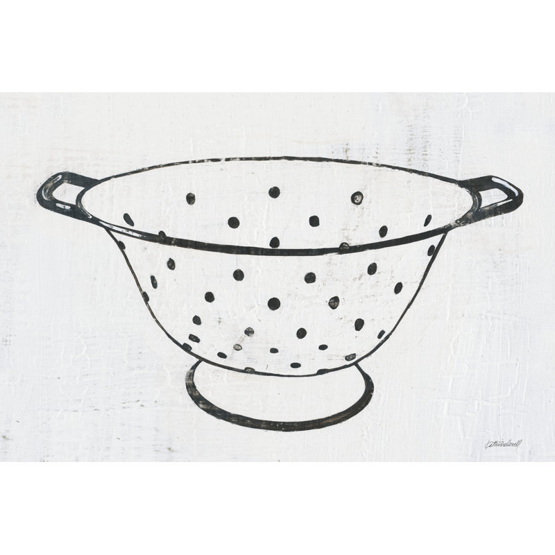 Retro Colander by Kathrine Lovell - Wrapped Canvas Print, 20cm H x 30cm W
