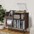 Record Player Stand With Power Outlet & LED Light