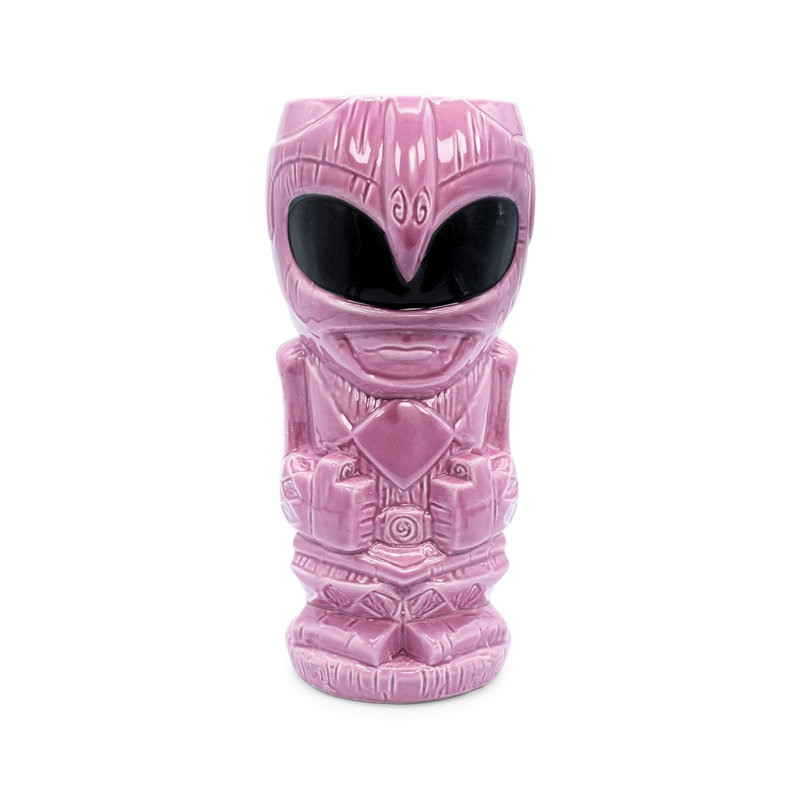 Tasse en céramique Geeki Tikis Power Rangers rose | Peut contenir 16 onces