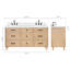 Meuble-lavabo double en bois massif ARIEL Monrow-99405064-131238903-131238906