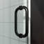 Porte de douche sans cadre l 28 po x H 72 po - verre trempé de 3/8 po (10 mm), balançoire simple articulée, installation réversible, finition noir mat