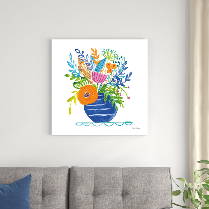 «Bountorable Blooms II» par Farida Zaman - peinture sur toile tendue, H 30 po x l 30 po