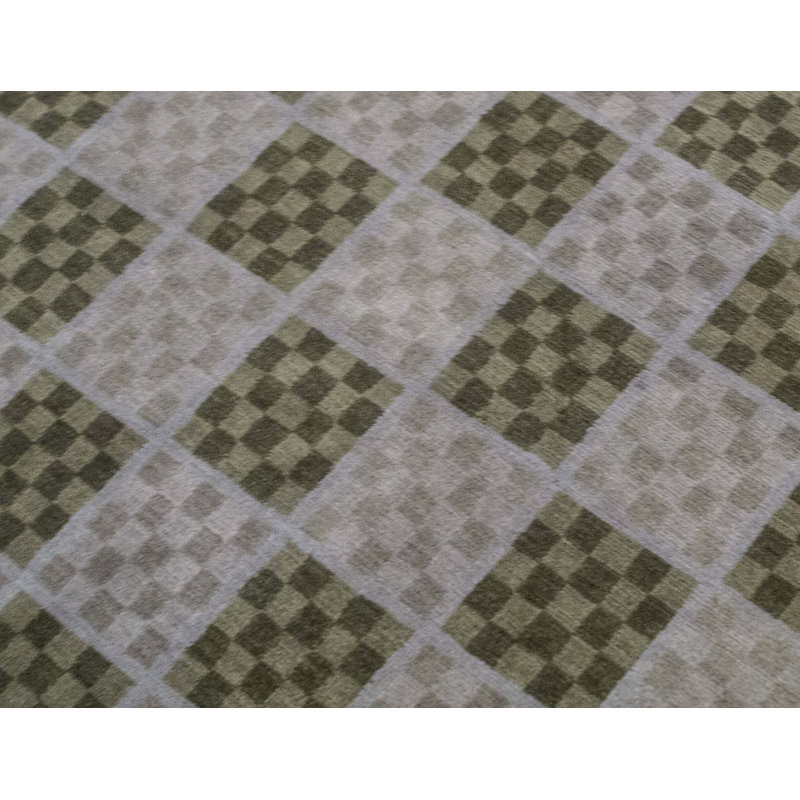 Wool Checkered Area Rug
