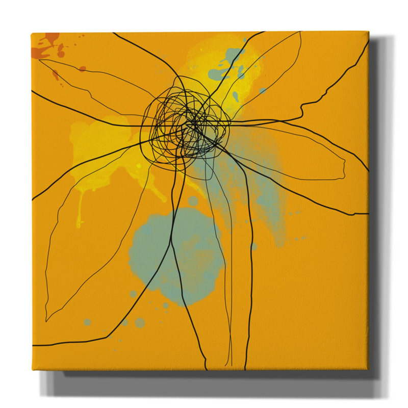 Toile épique Graffiti «Orange Lite 2» par Jan Weiss, 37 po x 37 po, H 18 po x l 18 po x P 0,75 po