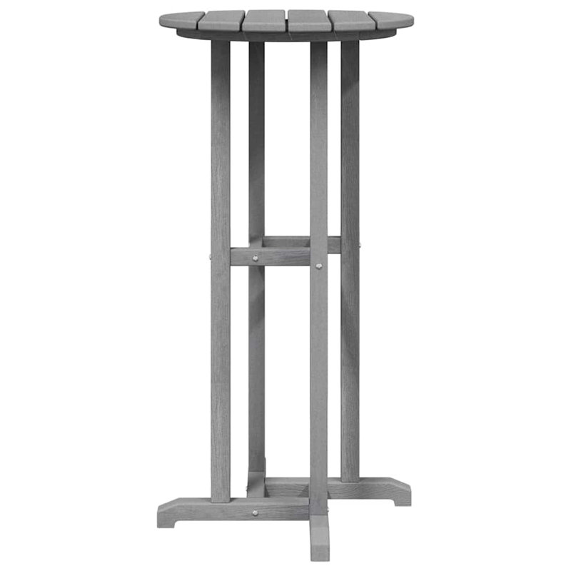 Round Outdoor Standing Height Table, Light Grey