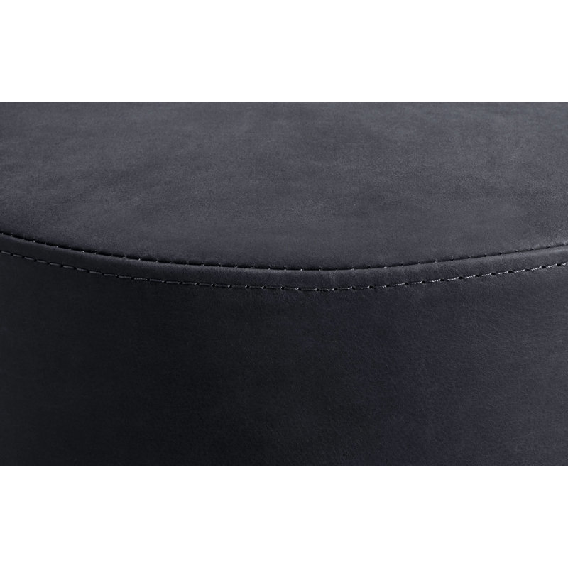 Grand repose-pieds en cuir Bumper, Encre cuir véritable