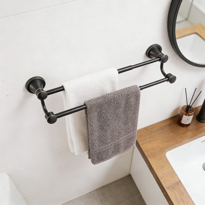 Adjustable Retractable 15-27 Inches Stainless Steel Bathroom Towel Bar