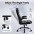 Ergonomic Computer Desk Chair With Adjustable Flip-up Arms, Lumbar Support Swivel Task Chair With Rocking Function-1137496207