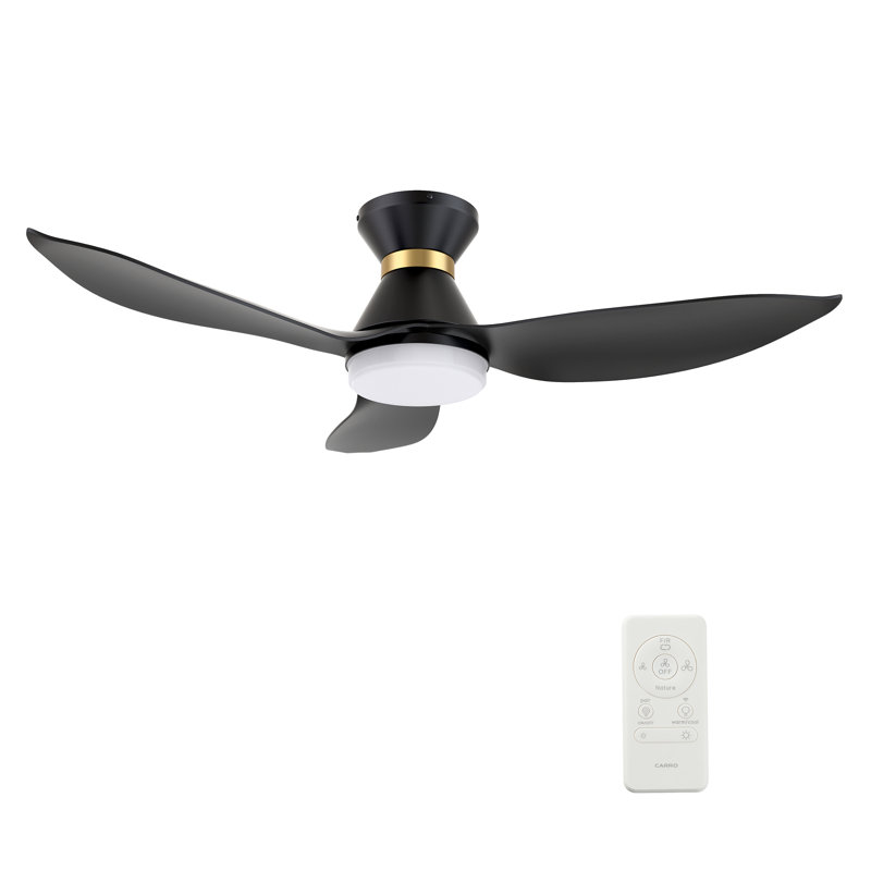 45'''' Smart Ceiling Fan With Remote, Light Kit IncludedWorks With Google Assistant And Amazon Alexa,Siri Shortcut., Black