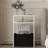 Narrow Side Table, Slim End Table with Fabric Basket, Skinny Table for Small Spaces-848298933-848298929