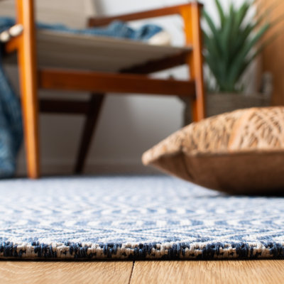 Martha Stewart Cotton Rug in Blue/Gray