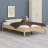 Contemporary Wood Platform Bed Frame with Wooden Slats and Metal Support-1878962641