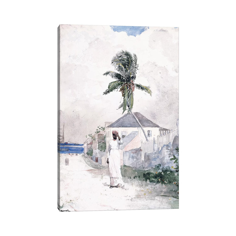 Along The Road, The Bahamas, 1885 by Winslow Homer - Wrapped Canvas Gallery-Wrapped Canvas Giclée, 20.32 cm H x 30.48 cm W
