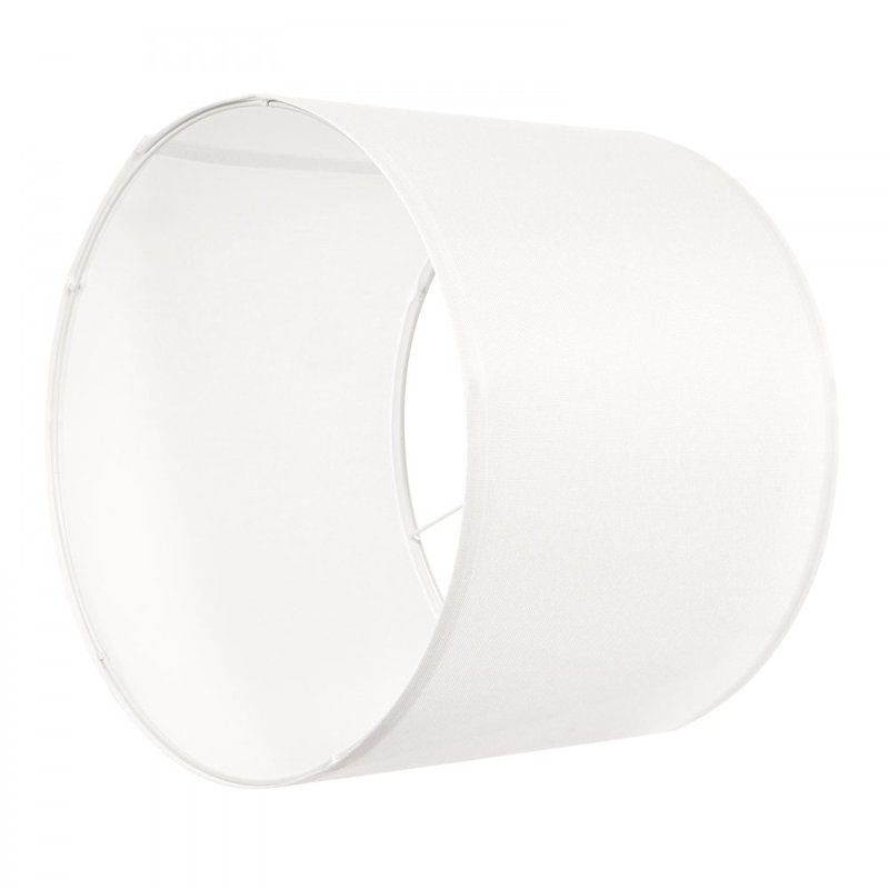 Abat-jour tambour sans abat-jour , H 10 po x l 13 po x P 13 po, Blanc